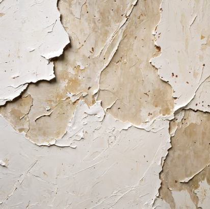 Peinture écaillée révélant d'anciennes couches, diagnostic plomb